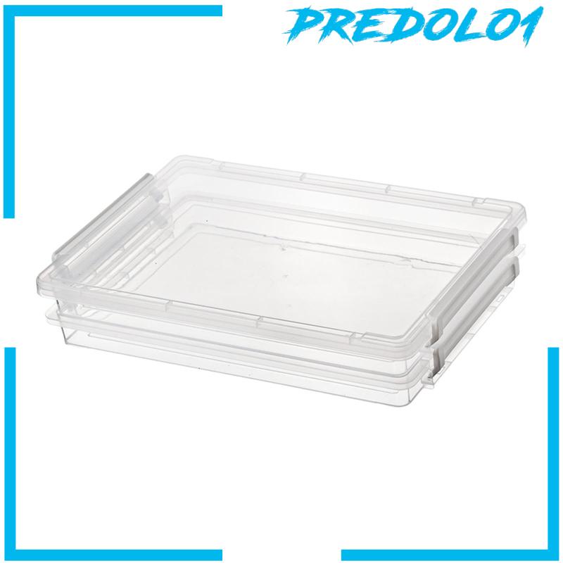 [Predolo1] Kotak Penyimpanan File Organizer Kertas Meja Portable Stackable Untuk Travel Personal