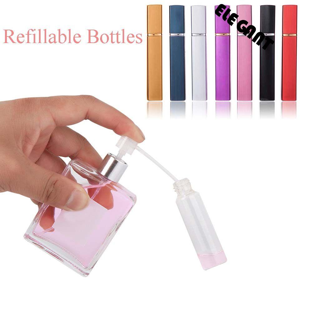 [Elegan] Botol Isi Ulang Lucu 12ml Aluminium Serbaguna Warna Solid Vertical stripes Spray Bottle