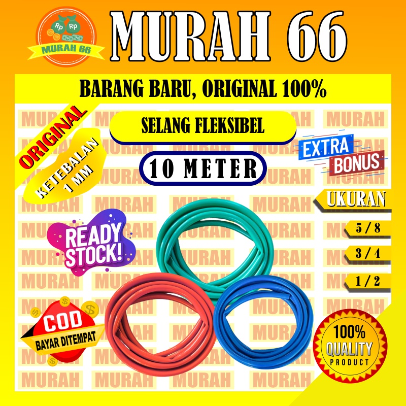 SELANG AIR ELASTIS 10 METER / SELANG AIR TAMAN KEBUN / SELANG AIR 1/2 5/8 3/4 INCH / SELANG AIR MURA