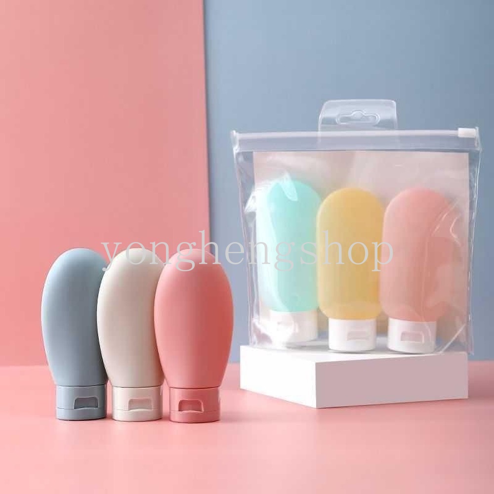 Nordic 60ml Botol Flip Botol Isi Ulang Travel Portable Shampoo Shower Gel Botol Squeeze Tabung Sub-Botol Tabir Surya Dispenser Pembersih Wajah Wadah Lotion