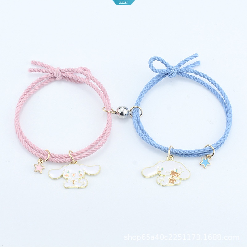 Kawaii Sanrio Beruang Dan Kelinci Cinnamoroll Kartun Lucu All-Match Gelang Gadis Lucu Perhiasan Indah Ornamen Hadiah Mainan Hadiah Pasangan [ZK]