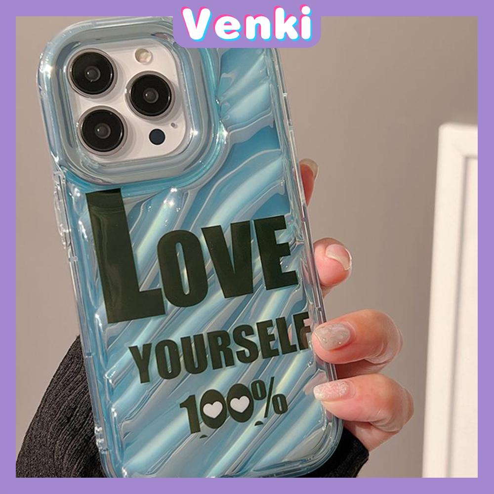 VENKI - For iPhone 11 iPhone Case Laser Reflective Transparent Phone Case TPU Soft Shockproof Airbag Case Protective Camera Blue English Compatible with iPhone 14 13 Pro max 12