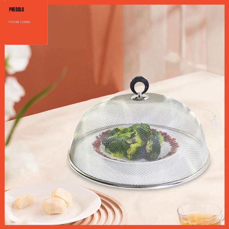 [Predolo] Jaring Saji Makanan Stainless Steel Tahan Debu Reusable Plate Serving Covers Food Dome Lid Untuk Panggangan Camping Rumah BBQ