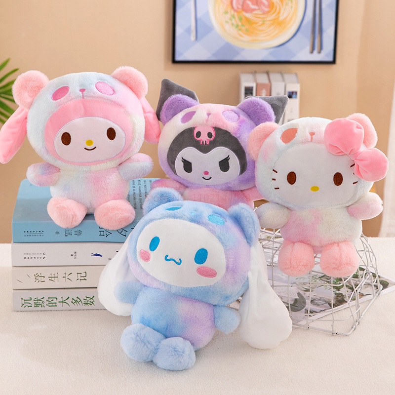 Kuromi Plush Toy Melody Cinnamoroll Boneka Warna-Warni Baru Sebagai Hadiah Ulang Tahun Untuk Anak Perempuan