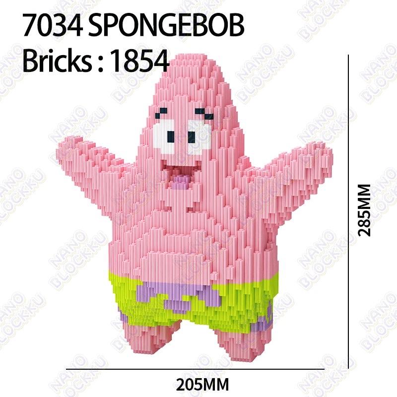 mainan Patrick spongebob nanoa block baru