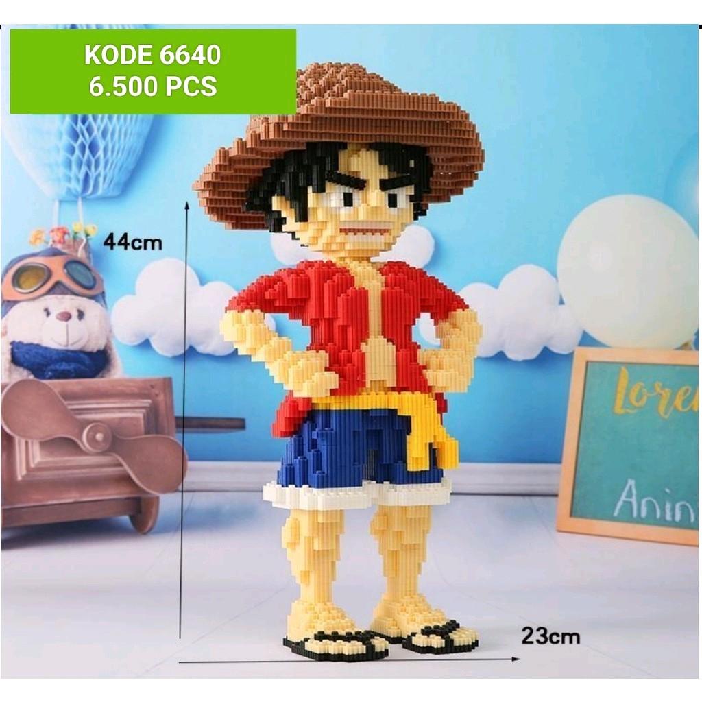 mainan Luffy one piece nano block baru