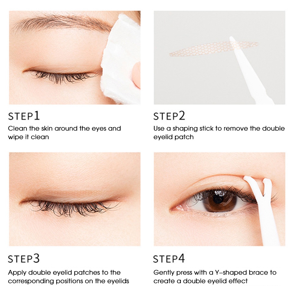 Matte Slim Skin Tone Invisible Stiker Kelopak Mata Ganda/Lace Fiber Eyes Tape Alat Makeup Mata