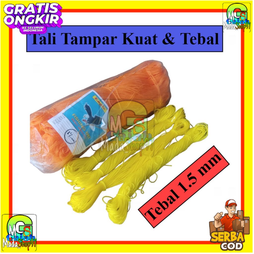 

チ SEA GULL tali tampar serbaguna, tali tampar bangunan, tali tampar 1.5 mm per 1pcs (50meter) ろ