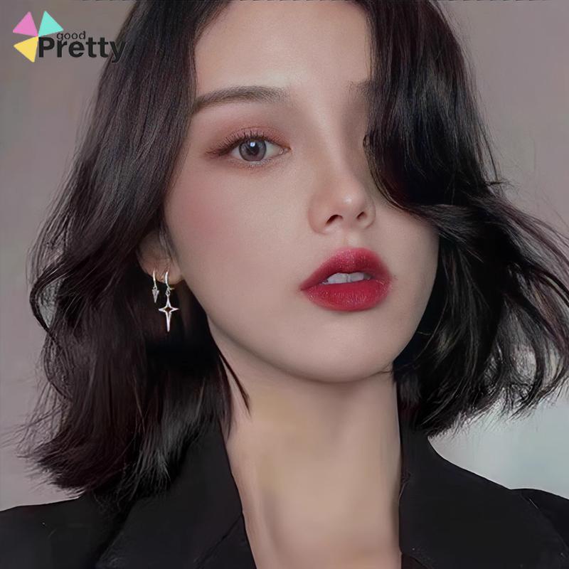 Anting Salib Bintang Asimetris Anting Keren Geometri Kerucut Hip hop Telinga Stud - PD