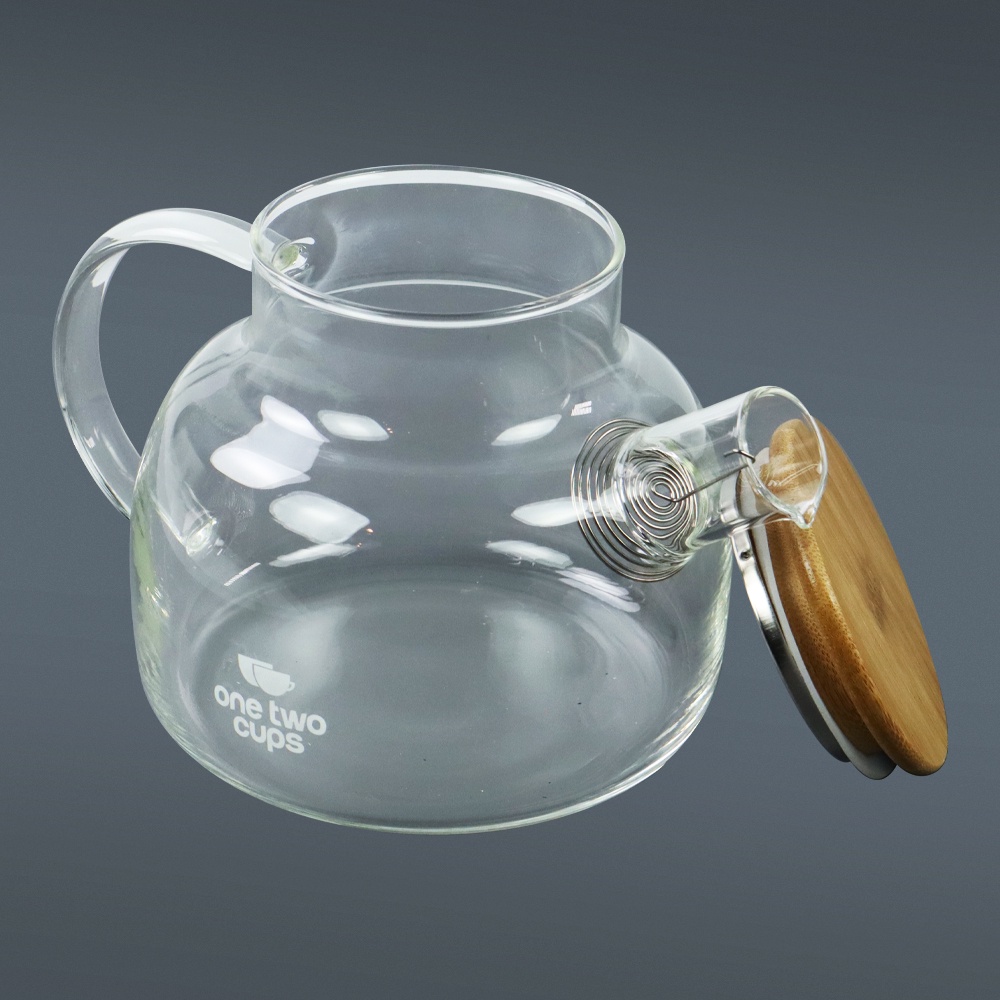 One Two Cups Teko Pitcher Teh Chinese Teapot Maker Glass 1L - BR-384