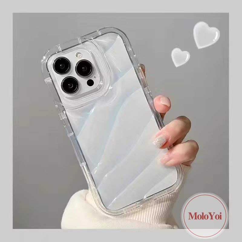 Casing Tahan Guncangan Warna Permen Bening Sederhana Mewah Kompatibel Untuk IPhone 7Plus 6 8 6S 7Plus 11 13 14 12 Pro MAX XR XS X MAX 8Plus SE 2020 Baru 3D Stereo Kreatif Korgasi Cover