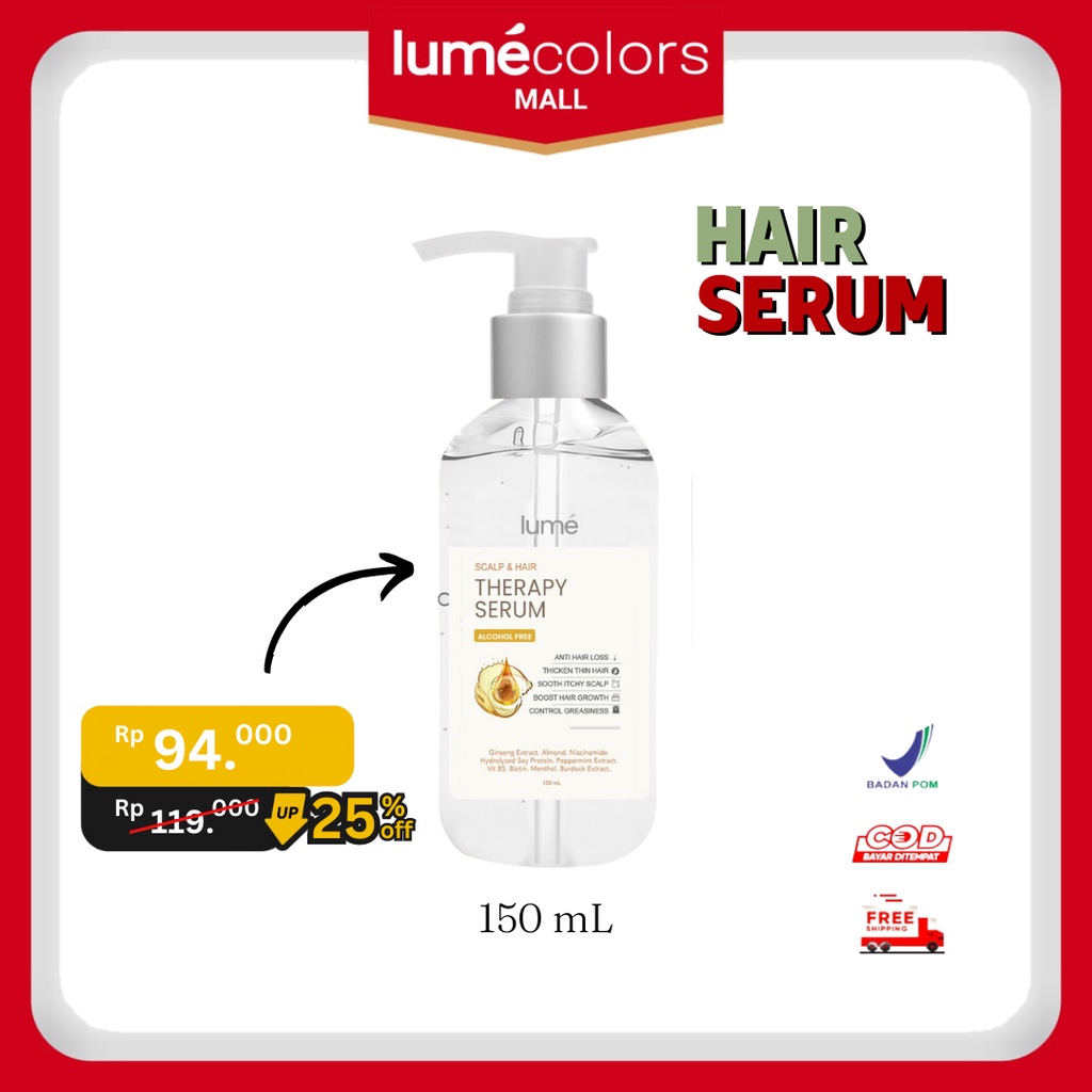 LUME Hair Serum Scalp Therapy Serum Rambut Paraben Free