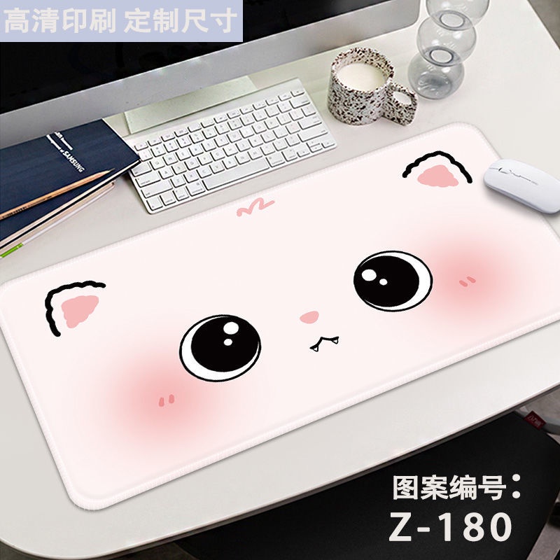 Alas Mouse Lucu Ekstra Besar Menebal Mengunci Tepi Gadis Pink Kreatif Alas Meja Komputer Laptop Kantor Non slip Pad