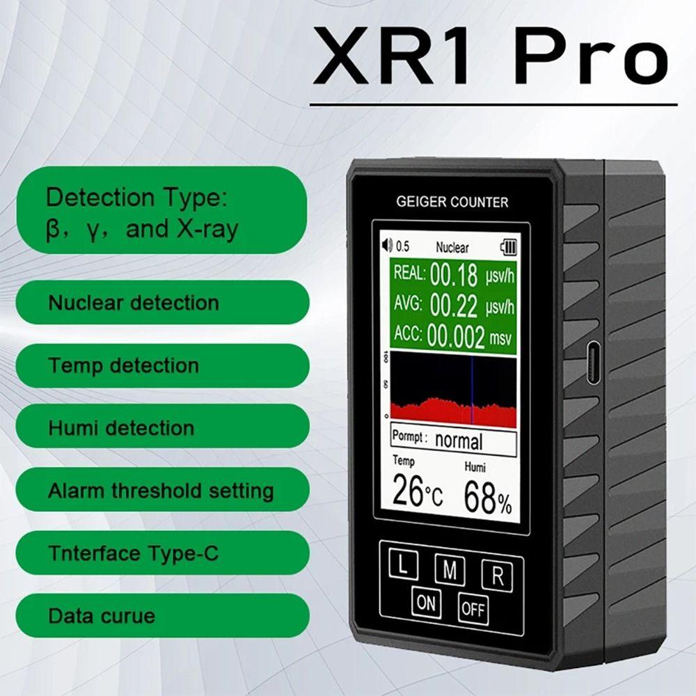 TOP Geiger Counter Profesional Portable Dengan Backlight Monitor Radiasi Genggam