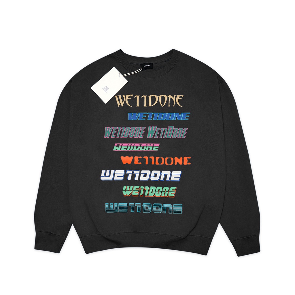 We11done Multi Logo Sweatshirt Black
