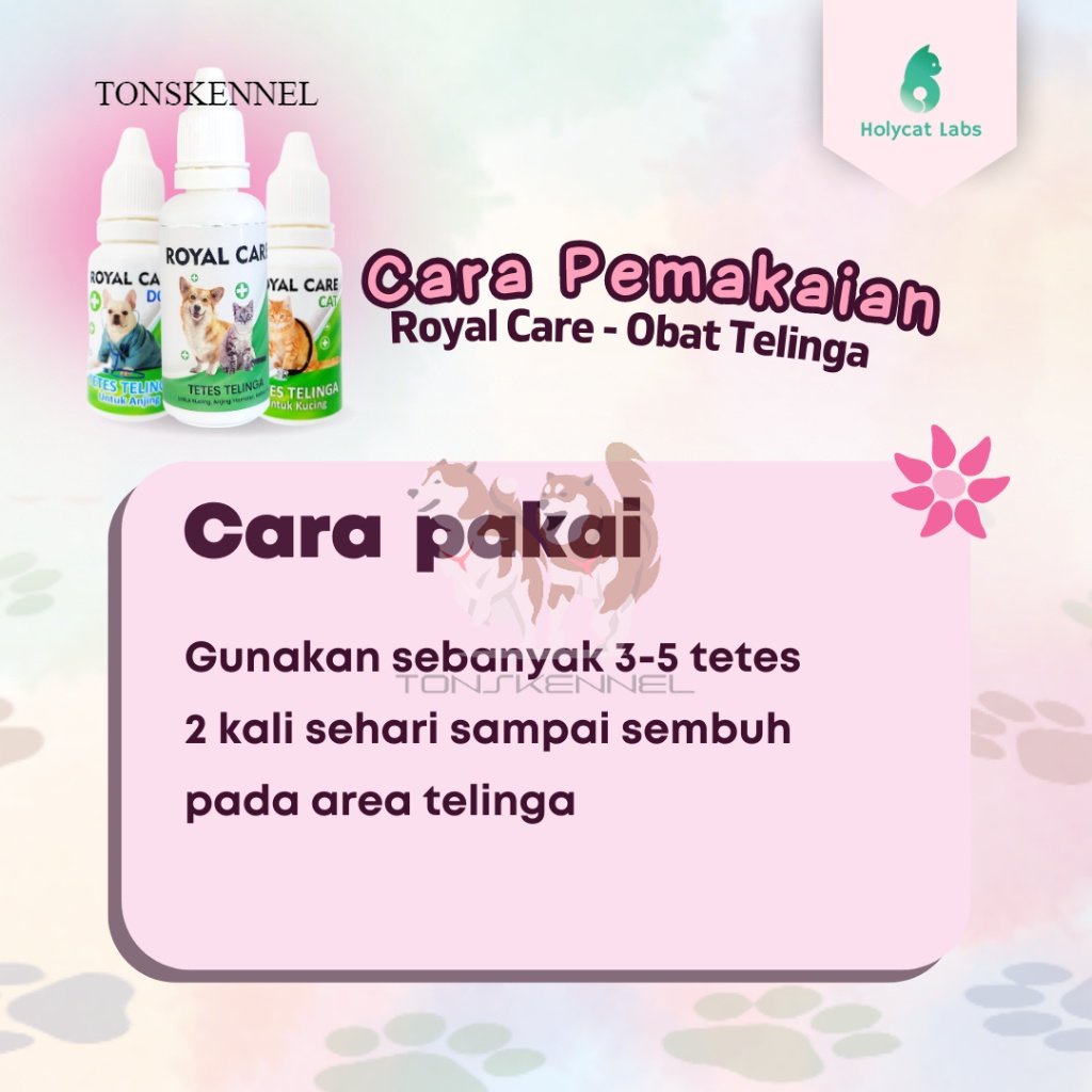 Obat Tetes Telinga untuk Kucing Royal Care Telinga Cat 10 ML