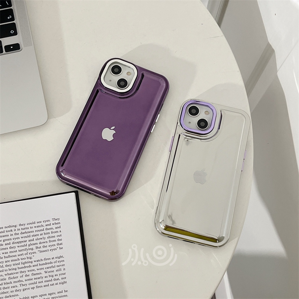 Casing Ponsel Tekstur Logam Plating Mewah Untuk Iphone11 12 13 14 Pro Max Soft TPU Case Airbag Shockproof Cover Casing iPhone