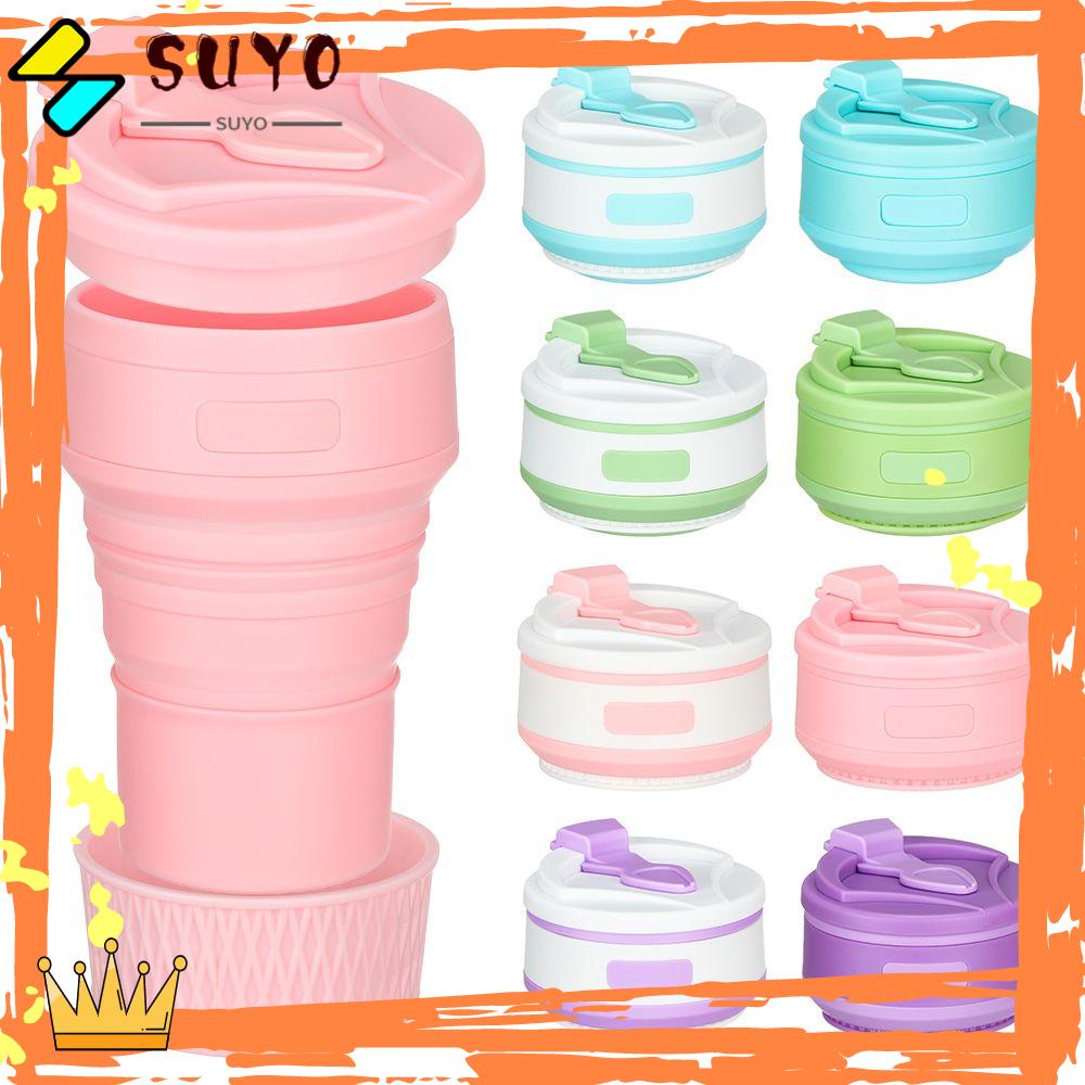 Suyo 350ML Collapsible Silicone Cup Drinkware Outdoor Minum Sport Bottle Foldable Cangkir Air