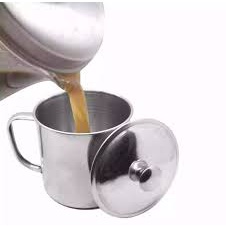 Gelas Cangkir Tutup / Mug Stainless Steel 12 Cm