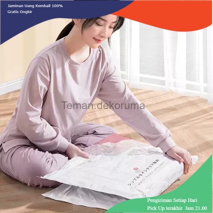 TD - DPR SHANJU Plastik Vakum Baju Compression Bag Various Size 5 PCS with Pump - FL22