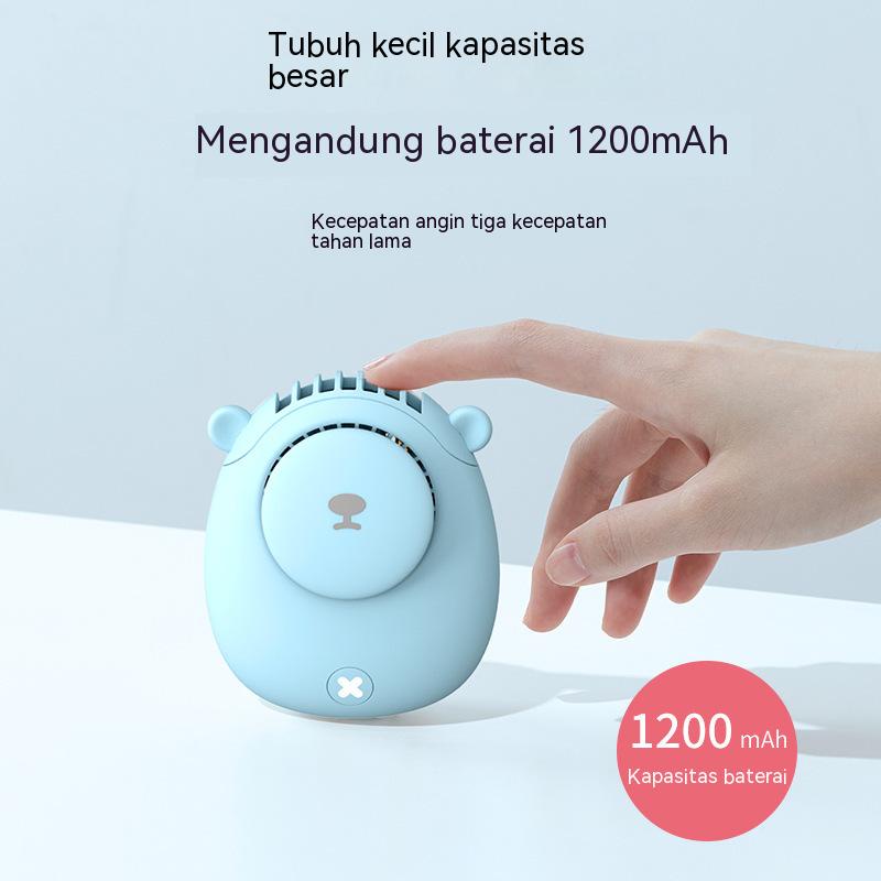 Kipas Powerbank Gantung Leher Battery USB Rechargeable Low Noise Mini Fan/Kipas Angin Mini Portable/kipas kalung leher gantung/ Kipas Angin Mini / Portable Hanging Neck Fan