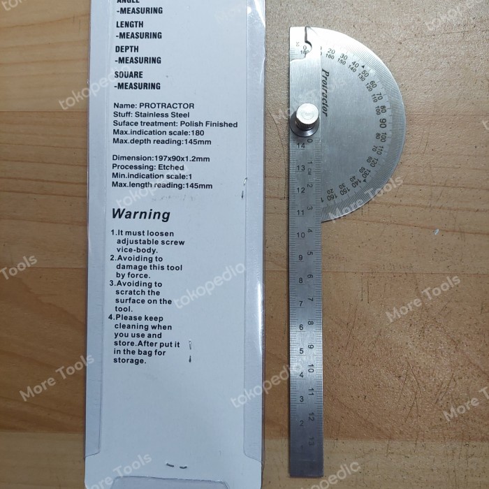 

Penggaris Busur Derajat Protector Stainless Steel 10cm 180 Derajat - 100mm
