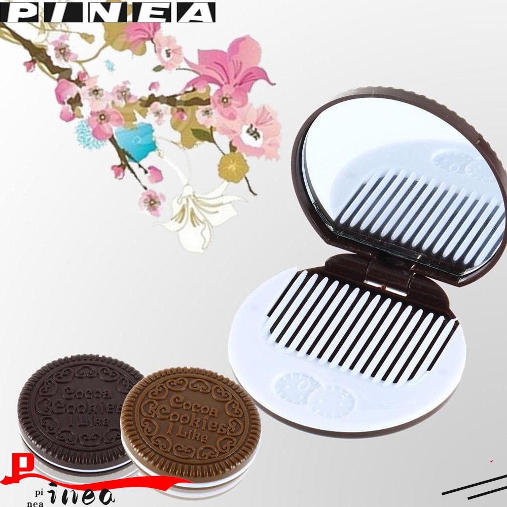 Cermin Nanas Dengan Sisir Wanita Lucu Digunakan Di Rumah Kantor Cokelat Tua
