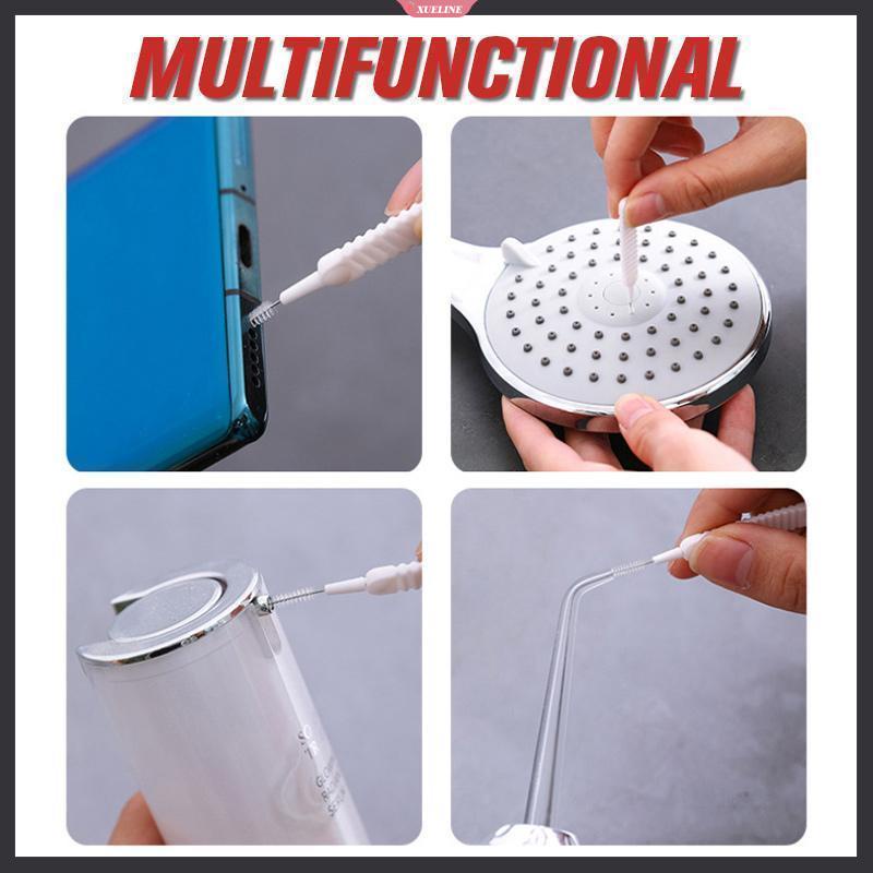 10pcs Shower Head Cleaning Brush Putih Sikat Kecil Pori Bersih Anti Sumbat Nilon Untuk Toilet Dapur Telepon Lubang Jendela Cleaner [ZXL]