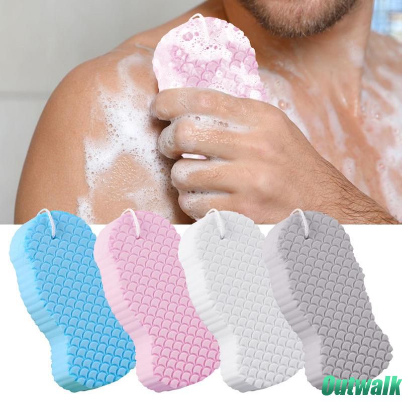 Sponge 3d Spons Mandi Lap Tubuh Spons Mandi Lembut Sikat Mandi Exfoliante Pembersih Kulit Tubuh Alat Penghilang Kulit Mati