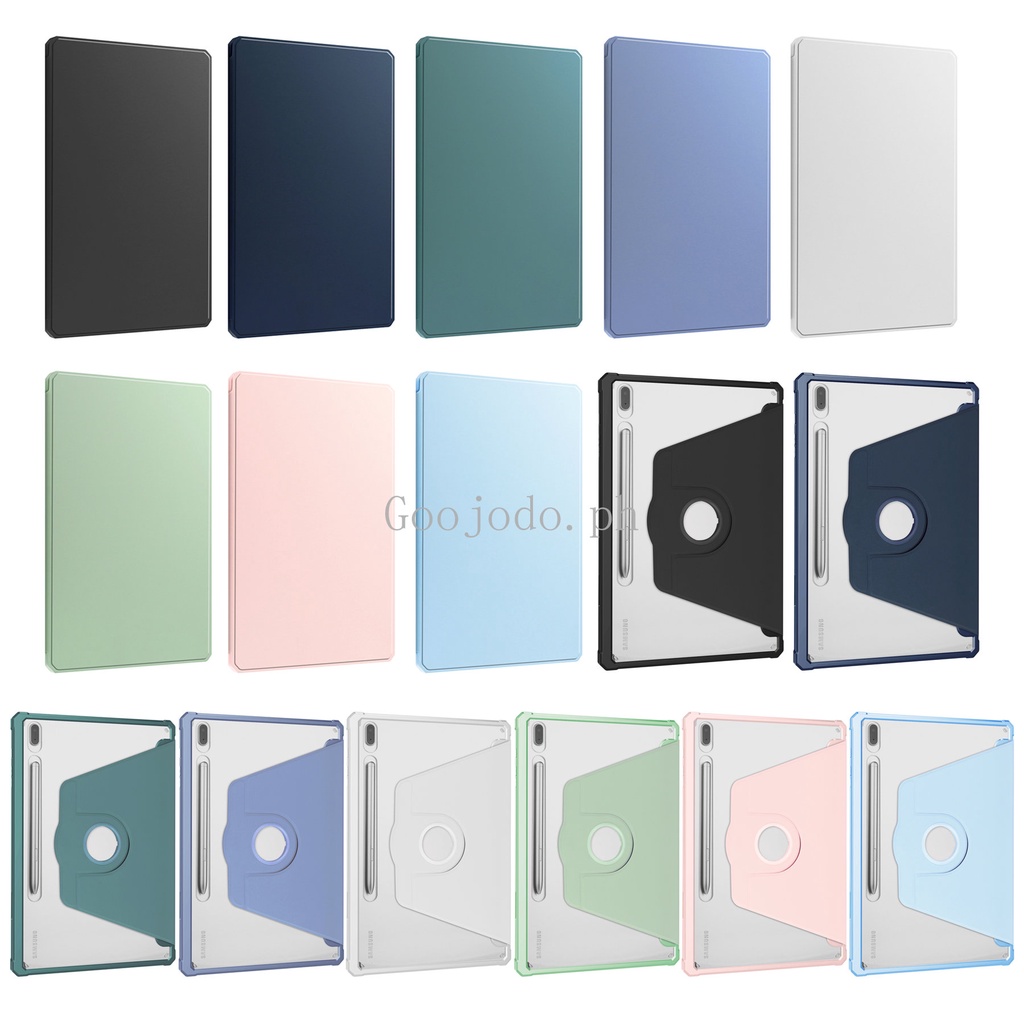 Hybrid Slim Case Untuk Samsung Galaxy Tab S7 FE S8 Plus 12.4 T970 T975 11 S6 Lite 10.4 360 Rotating Smart Cover Dengan Tempat Pensil