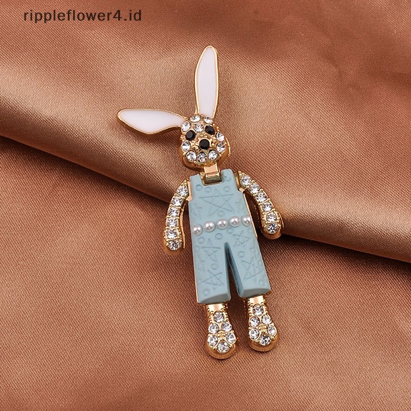 {rippleflower4.id} Bros Kelinci Lucu Hewan Ch Fashion Gadis Perhiasan Logam Jamur Kelinci Indah Bros Pin Pesta Pernikahan Perhiasan Gadis Hadiah~