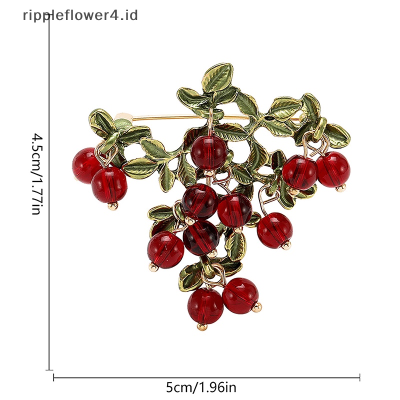 {rippleflower4.id} Indah Kreatif Cranberries Warna Bros Fashion Buah Paduan Bros Untuk Bridesmaid Pernikahan Wanita Aksesoris Pakaian~