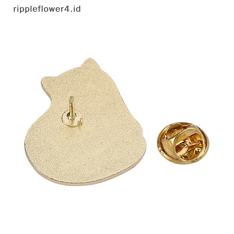 {rippleflower4.id} Kartun Kucing Bermain Piano Bros Simbol Musik Kucing Bros Aksesoris Pakaian Ransel Paduan Bros Lencana Enamel Kerah Pin~