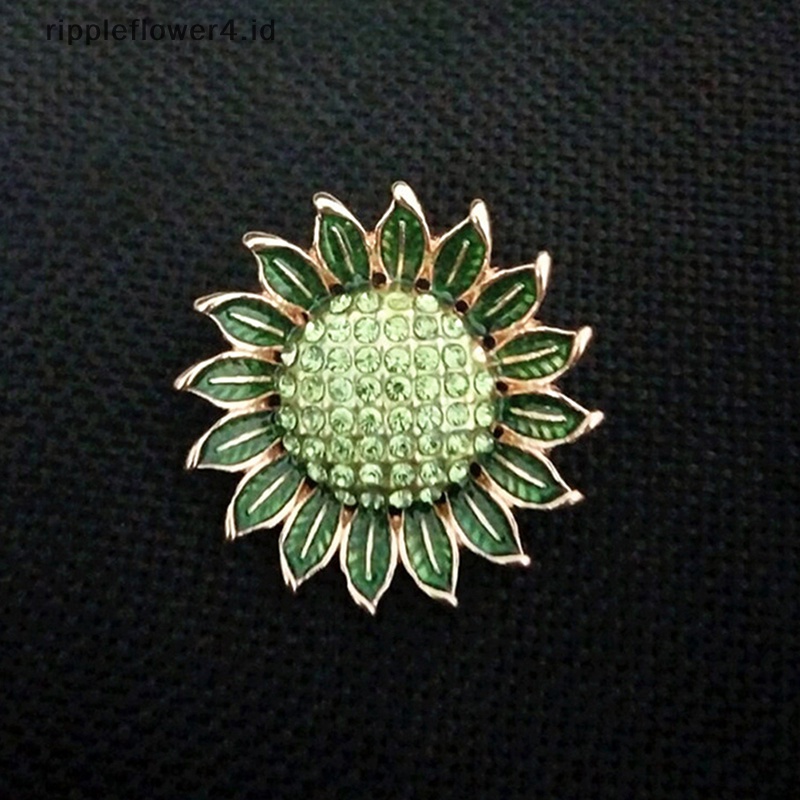 {rippleflower4.id} Bros Bunga Matahari Fashion Untuk Wanita Syal Pakaian Mantel Aksesoris Perhiasan Pesta~