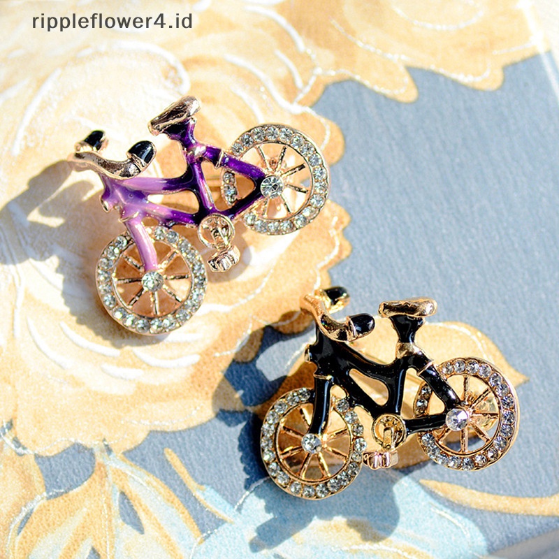 {rippleflower4.id} Pin Bros Sepeda Fashion Untuk Wanita Syal Mantel Pakaian Aksesoris Pesta Perhiasan~