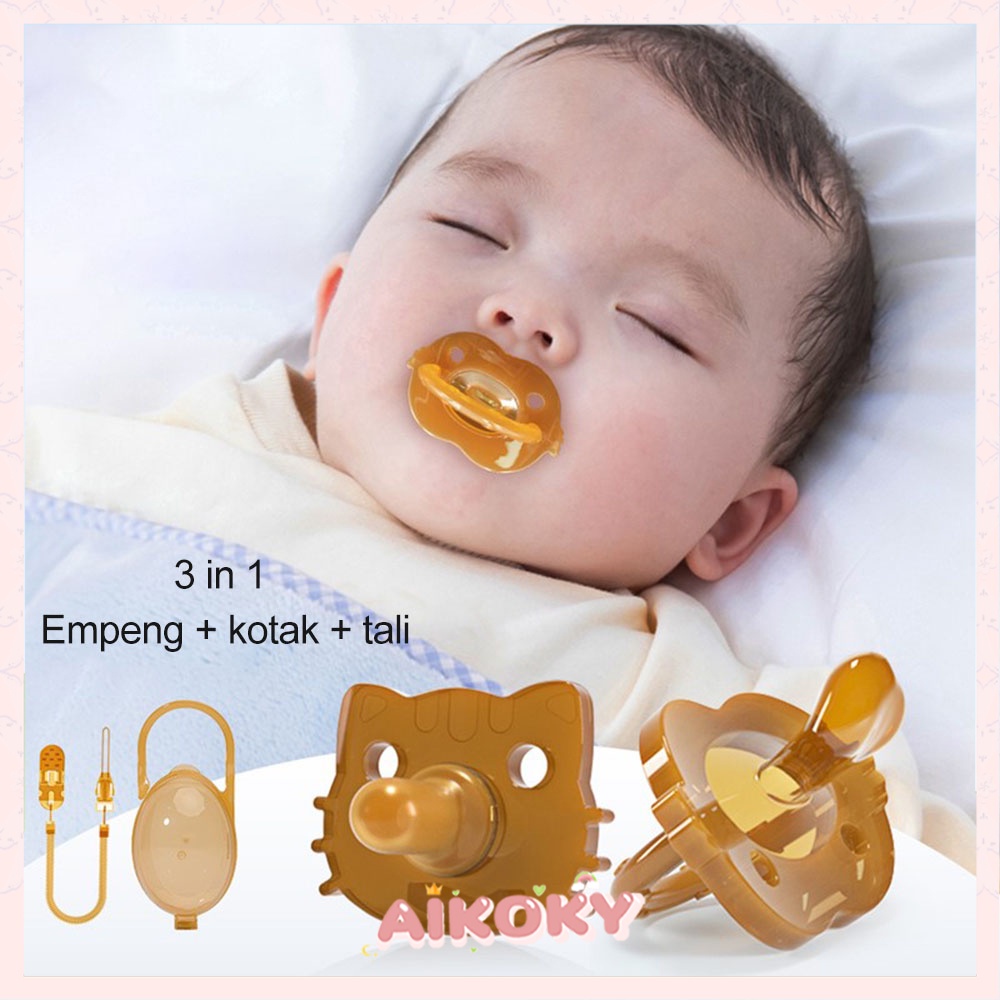 Aikoky Dot empeng bayi newborn/empeng bayi silikon lembut/kompeng bayi 0 6 bulan
