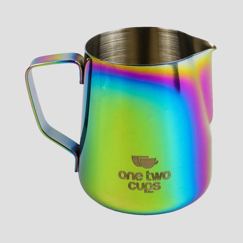 One Two Cups Gelas Milk Jug Kopi Latte Art Rainbow Stainless - 10084