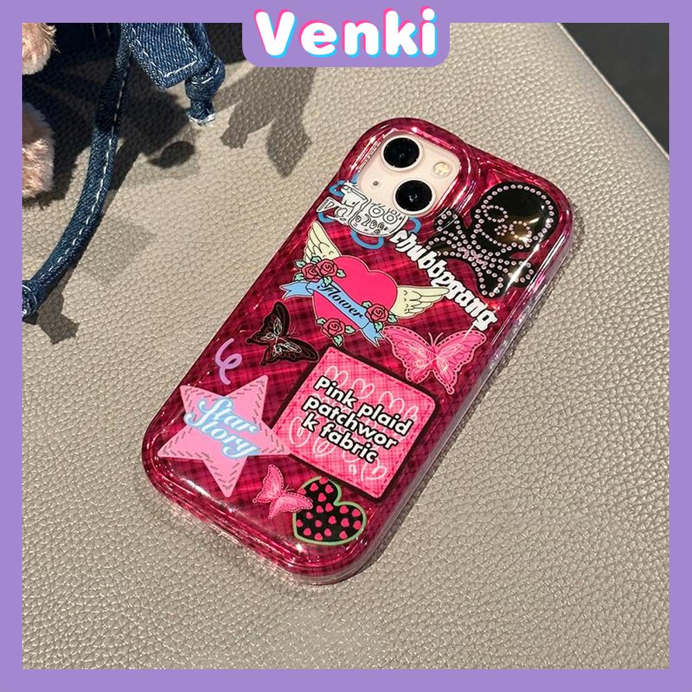 VENKI-Untuk iPhone 11 iPhone Case Laser Reflektif Bening Phone Case TPU Lembut Shockproof Airbag Phone Case Manis Keren Bintang kompatibel dengan iPhone 14 13 Pro max 12 Pro Max XR XR 7 8