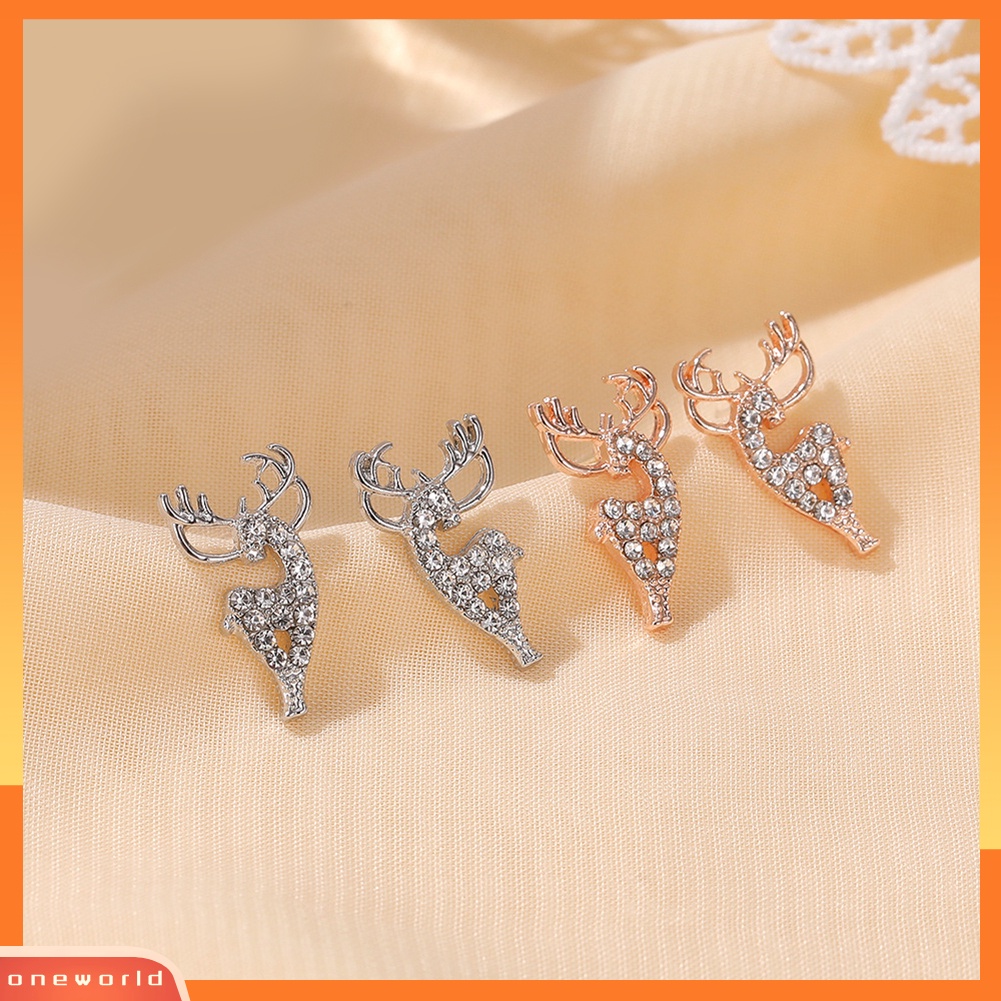 [WOD] Wanita Modis Bentuk Elk Ear Stud Earrings Perhiasan Aksesori Hadiah Natal