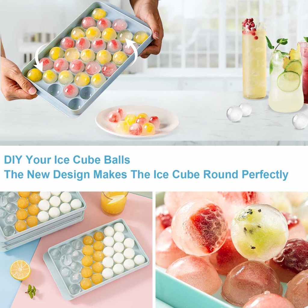 TD - DPR YENLEE Cetakan Es Batu Bulat Bola 33 Ice Ball Maker Tray Box - L33