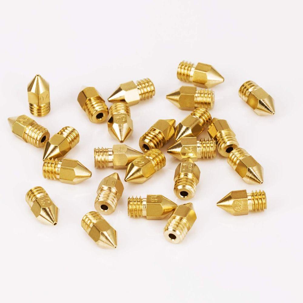 Populer 24PCS Extruder Nozzle Set 3D Printer Bagian Desain Yang Tepat Untuk Makerbot Creality CR-10 Ender3 5