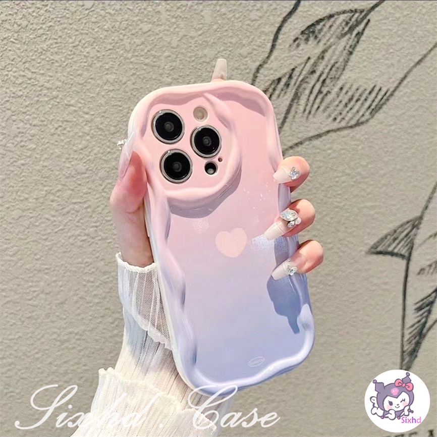 Redmi 12 12C 10C 9T 9C Note 12s 12 11 12s 11s 10s 9s 10Pro Redmi  A2 A1 10 11A 10A 9A Xiaomi 11 Lite 12 Lite Poco X3Pro Ins Simple Love Couple 3D Tepi Melengkung Gelombang Glossy Shockproof Casing Ponsel Soft Cover