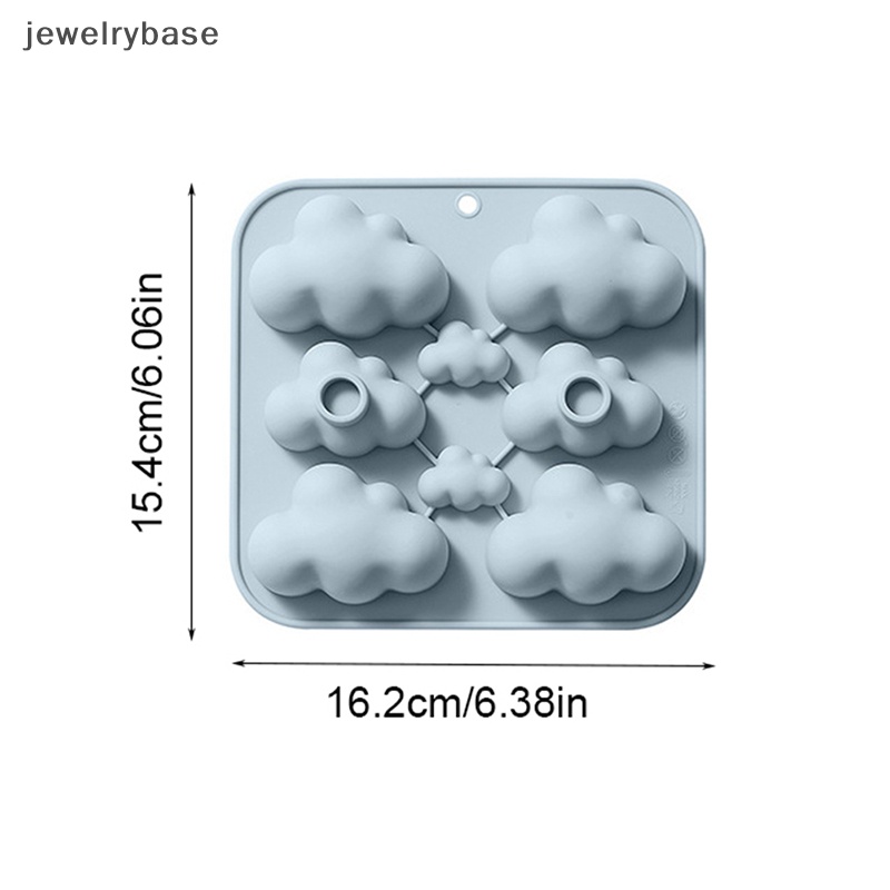 [jewelrybase] 1pc 8rongga Kartun Awan Cetakan Silikon DIY Resin Plester Membuat Cetakan Butik