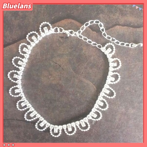 [BLS] Kristal Berlian Imitasi Pesona Drop Gelang Rantai Pergelangan Kaki Pernikahan Musim Panas Pantai Perhiasan