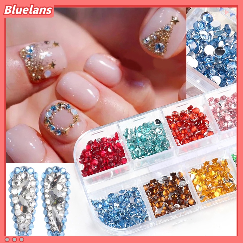 [BLM] Nail Resin Berlian Imitasi Flat Back Mempercantik Kuku 3mm 3D Manicure Nail Art Dekorasi Untuk Anak Perempuan