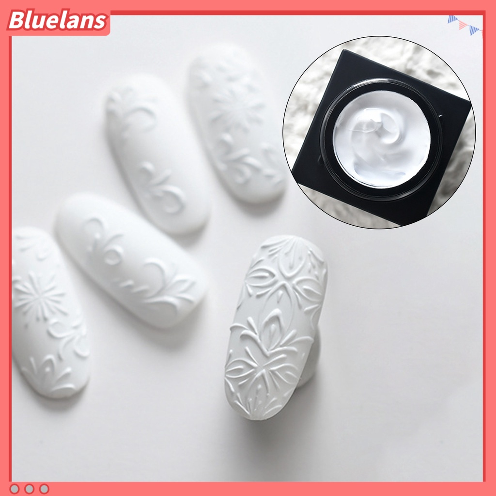 [BLM] 5g Nail Art Plester No-wash Hitam Putih Warna-Warni Lukisan Gel Kaleng Timbul Kutek Gel Untuk Salon Kuku