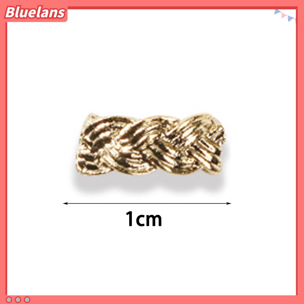 [BLM] 20pcs Nail Art Decor Tiga Dimensi Permukaan Mengkilap Mempesona Efek Visual DIY Tahan Karat Gloss Emas Perak Twist Rantai Hiasan Kuku Salon Kuku Supply