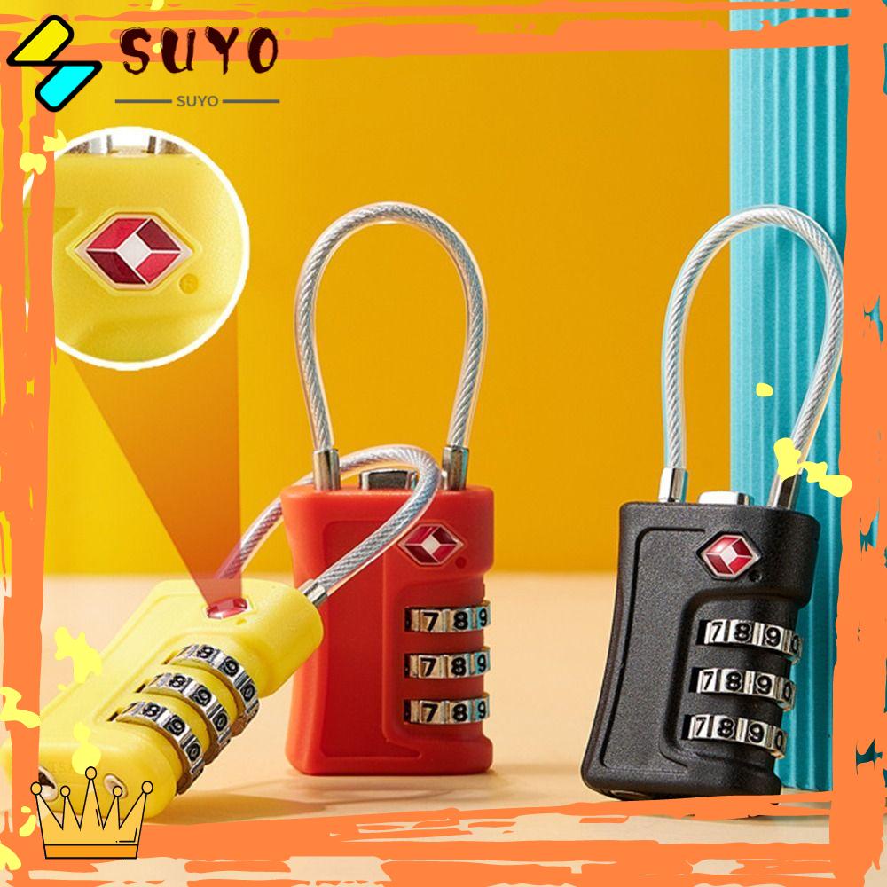 Suyo TSA Customs Code Lock Portable Travel Cabinet Locker Gembok Warna Kontras