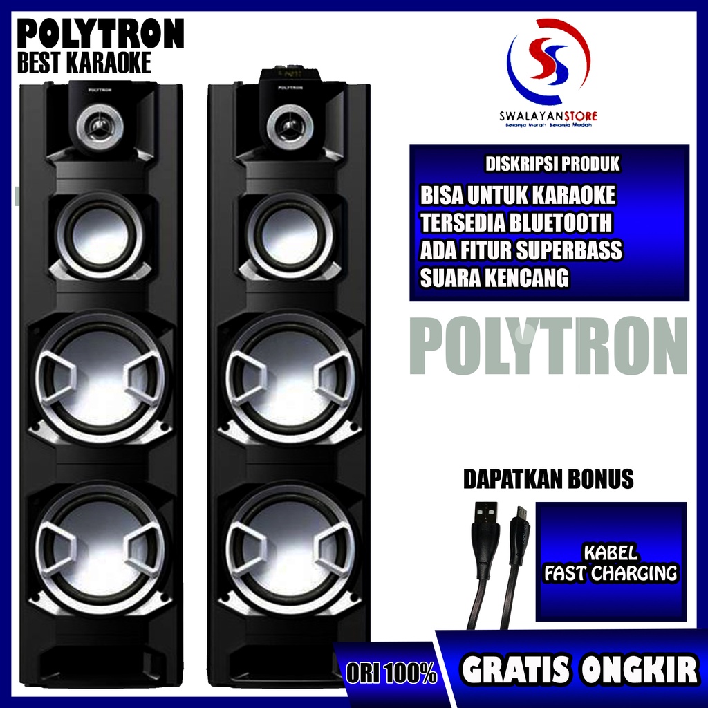 KHUSUS JATIM POLYTRON SPEAKER ACTIVE PAS 8EF22 8 INCH BUETOOTH