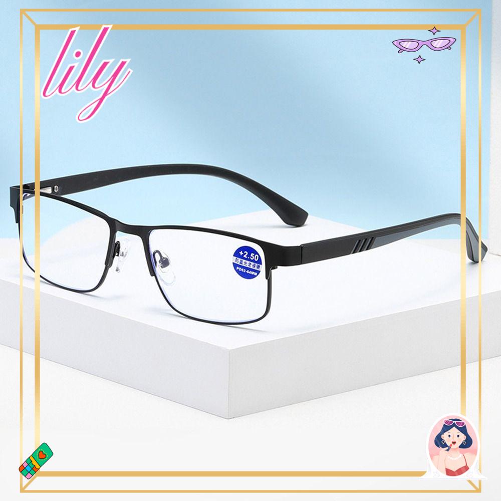 Lily Bisnis Kacamata Baca Fashion Frame Vintage Simple Anti-Blue Light
